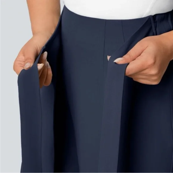 HALARA Elegant Navy Wide-Leg Pants - Picture 9 of 11